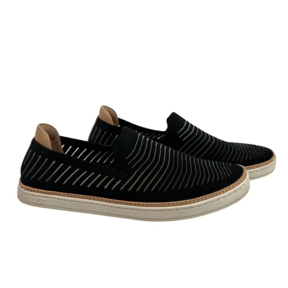 UGG Black & Beige Classic Flats | Slip-On Comfort - Picture 1 of 8